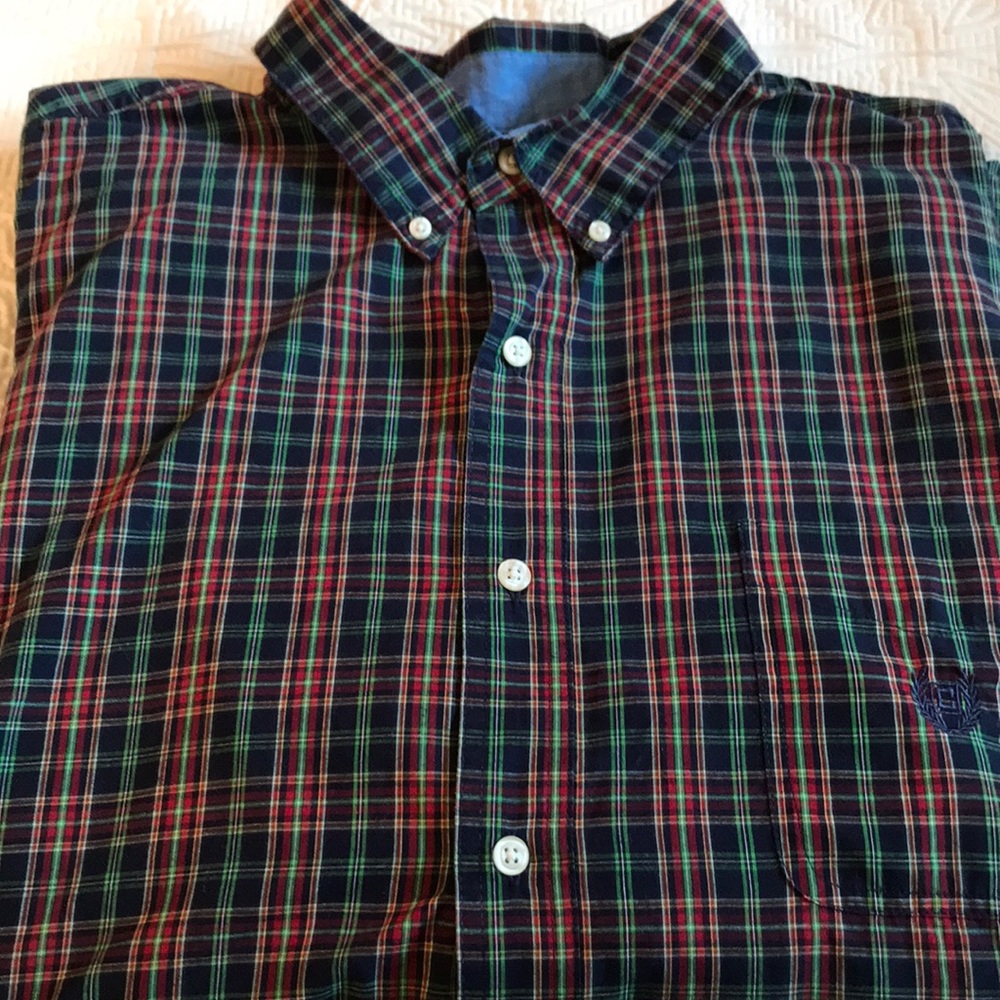 Chaps Plaid Button-Down Oxford Shirt XXL